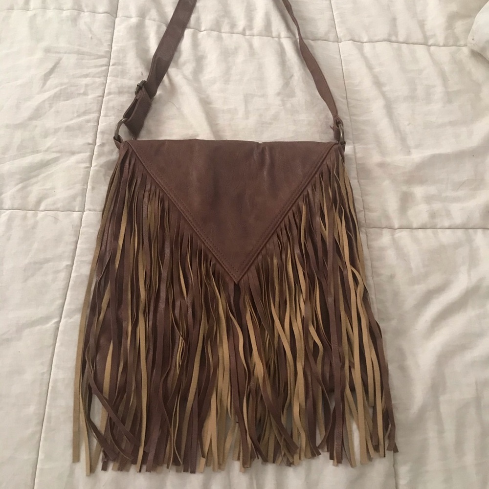 Leather Fringe Bag.